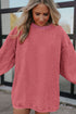 Textured Ribbed Corduroy Long Sleeve Oversized Sweatshirt