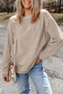 Textured Ribbed Corduroy Long Sleeve Oversized Sweatshirt