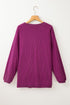 Textured Ribbed Corduroy Long Sleeve Oversized Sweatshirt