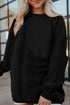 Textured Ribbed Corduroy Long Sleeve Oversized Sweatshirt