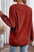 Textured Ribbed Corduroy Long Sleeve Oversized Sweatshirt