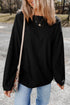 Textured Ribbed Corduroy Long Sleeve Oversized Sweatshirt