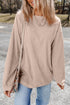 Textured Ribbed Corduroy Long Sleeve Oversized Sweatshirt