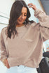 Textured Ribbed Corduroy Long Sleeve Oversized Sweatshirt