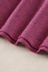 Textured Ribbed Crew Neck Short Sleeve Casual Top