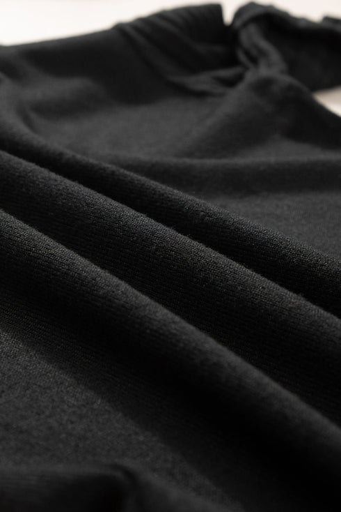 Textured Ribbed Crew Neck Short Sleeve Casual Top