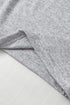 Textured Ribbed Crew Neck Short Sleeve Casual Top