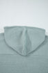 Textured Ribbed Drop Shoulder Long Sleeve Drawstring Hoodie