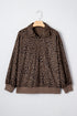 Textured Ribbed Knit Animal Print Pullover