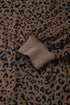 Textured Ribbed Knit Animal Print Pullover
