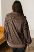 Textured Ribbed Knit Animal Print Pullover
