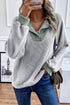 Textured Ribbed Knit Loose Fit Pullover Top