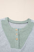 Textured Ribbed Knit Loose Fit Pullover Top