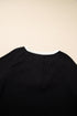 Textured Ribbed Knit Loose Fit Pullover Top