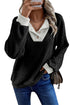 Textured Ribbed Knit Loose Fit Pullover Top