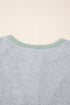 Textured Ribbed Knit Loose Fit Pullover Top