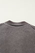 Textured Ribbed Knit Open Front Relaxed Cardigan