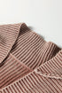 Textured Ribbed Knit Open Front Relaxed Cardigan