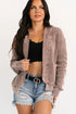 Textured Ribbed Knit Open Front Relaxed Cardigan