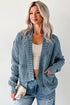 Textured Ribbed Knit Open Front Relaxed Cardigan