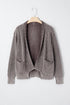 Textured Ribbed Knit Open Front Relaxed Cardigan