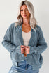 Textured Ribbed Knit Open Front Relaxed Cardigan