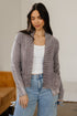 Textured Ribbed Knit Open Front Relaxed Cardigan