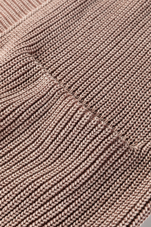 Textured Ribbed Knit Open Front Relaxed Cardigan