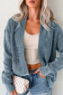 Textured Ribbed Knit Open Front Relaxed Cardigan