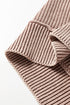 Textured Ribbed Knit Open Front Relaxed Cardigan