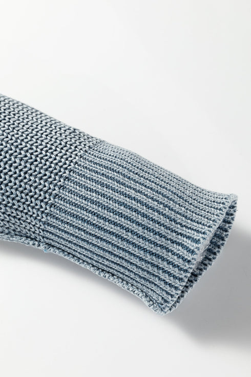 Textured Ribbed Knit Open Front Relaxed Cardigan