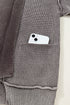 Textured Ribbed Knit Open Front Relaxed Cardigan