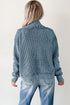 Textured Ribbed Knit Open Front Relaxed Cardigan