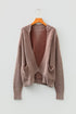 Textured Ribbed Knit Open Front Relaxed Cardigan