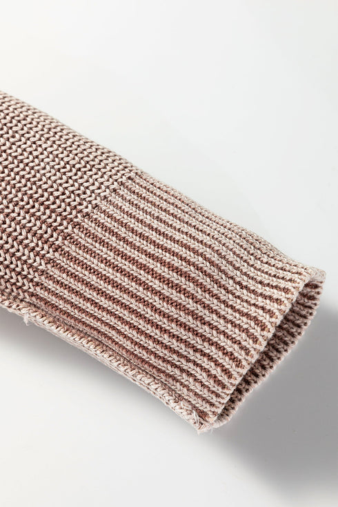 Textured Ribbed Knit Open Front Relaxed Cardigan