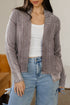 Textured Ribbed Knit Open Front Relaxed Cardigan