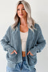 Textured Ribbed Knit Open Front Relaxed Cardigan