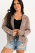Textured Ribbed Knit Open Front Relaxed Cardigan