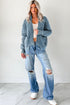 Textured Ribbed Knit Open Front Relaxed Cardigan