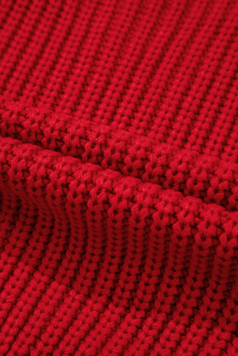 Textured Ribbed Knit Sleeveless Button Front Sweater Vest