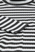 Textured Ribbed Knit Striped Long Sleeve Tee