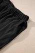 Textured Ribbed Ruffle Tank Top Wide Leg Pant Set