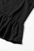 Textured Ribbed Ruffle Tank Top Wide Leg Pant Set