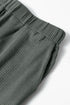 Textured Ribbed Ruffle Tank Top Wide Leg Pant Set