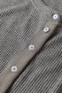 Textured Ribbed Shimmer Knit Button Front Fitted Top