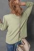 Textured Round Neck Half Sleeve Casual Blouse