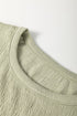 Textured Round Neck Half Sleeve Casual Blouse