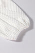 Textured Round Neck Short Puff Sleeve Woven Blouse