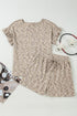 Textured Ruffle Sleeve Top And Drawstring Short Sets