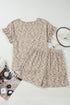Textured Ruffle Sleeve Top And Drawstring Short Sets